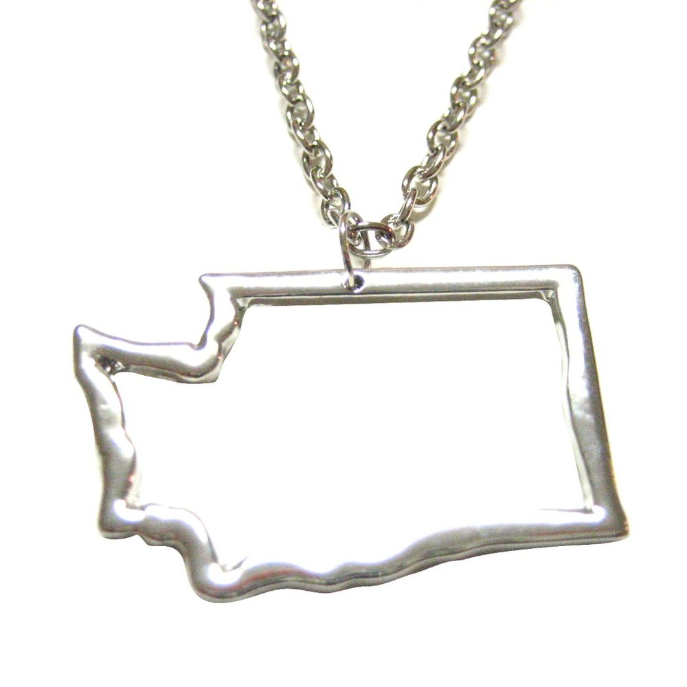 Washington State Map Pendant Necklace